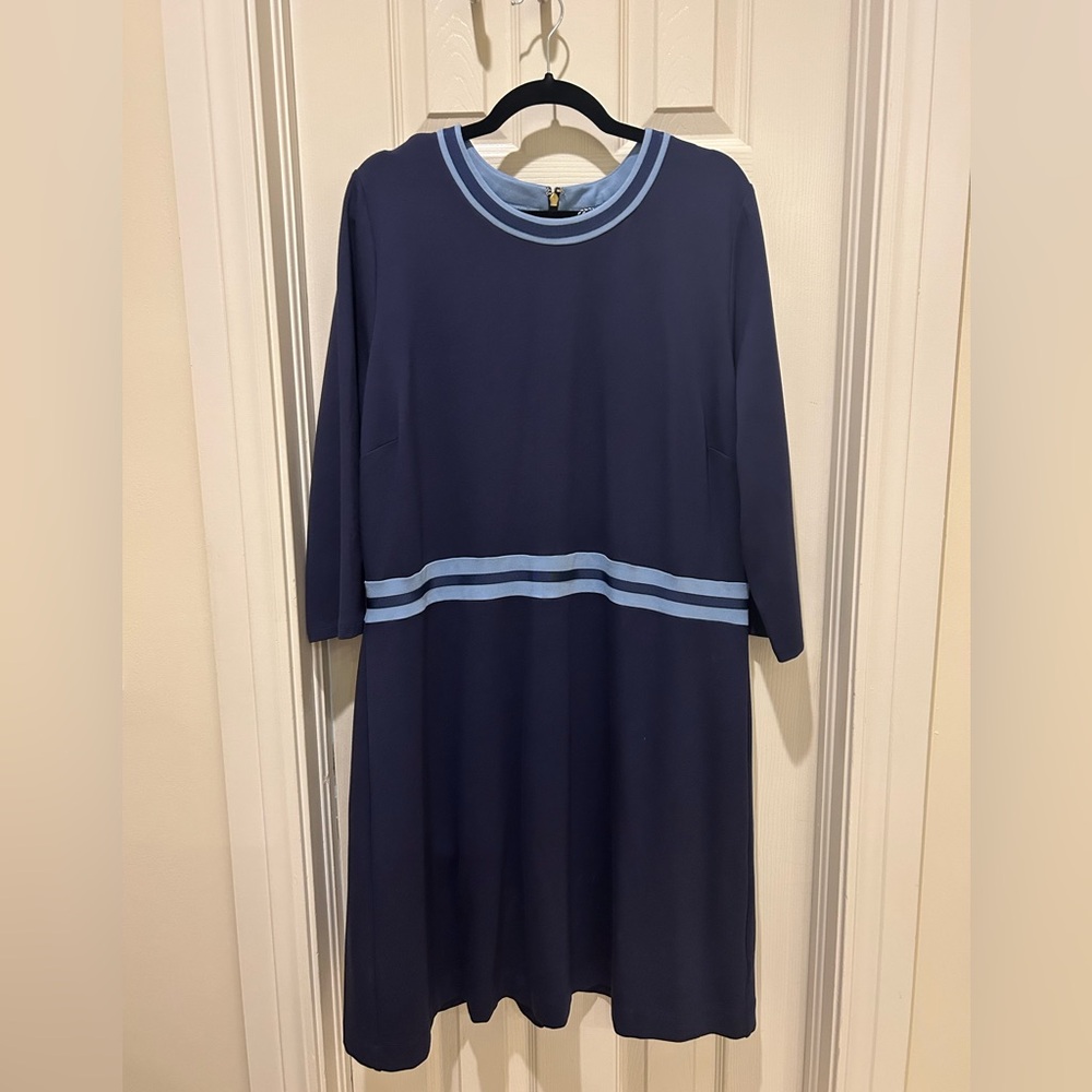 Draper James Persley Ponte navy blue dress NWT size 18